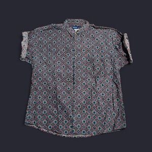 Men's Geometric Print Short Sleeve Shirt